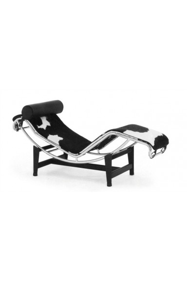 BLACK COW LEATHER CHAISE...
